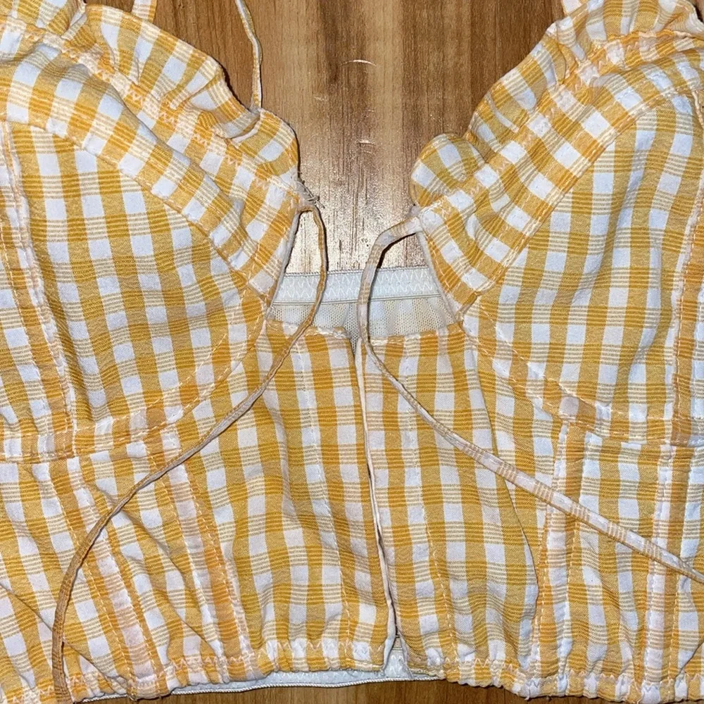 Out From Under yellow gingham corset top size M - Picture 6 of 10